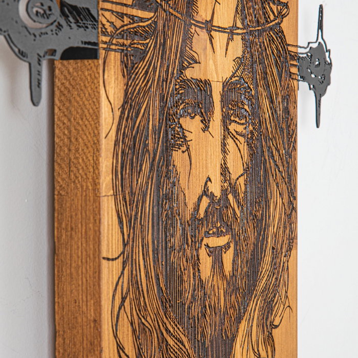 Wallity Culture Accesorio decorativo de pared de madera y metal Negro y Nogal Wallity Culture Accesorio decorativo de pared de madera y metal Negro y Nogal